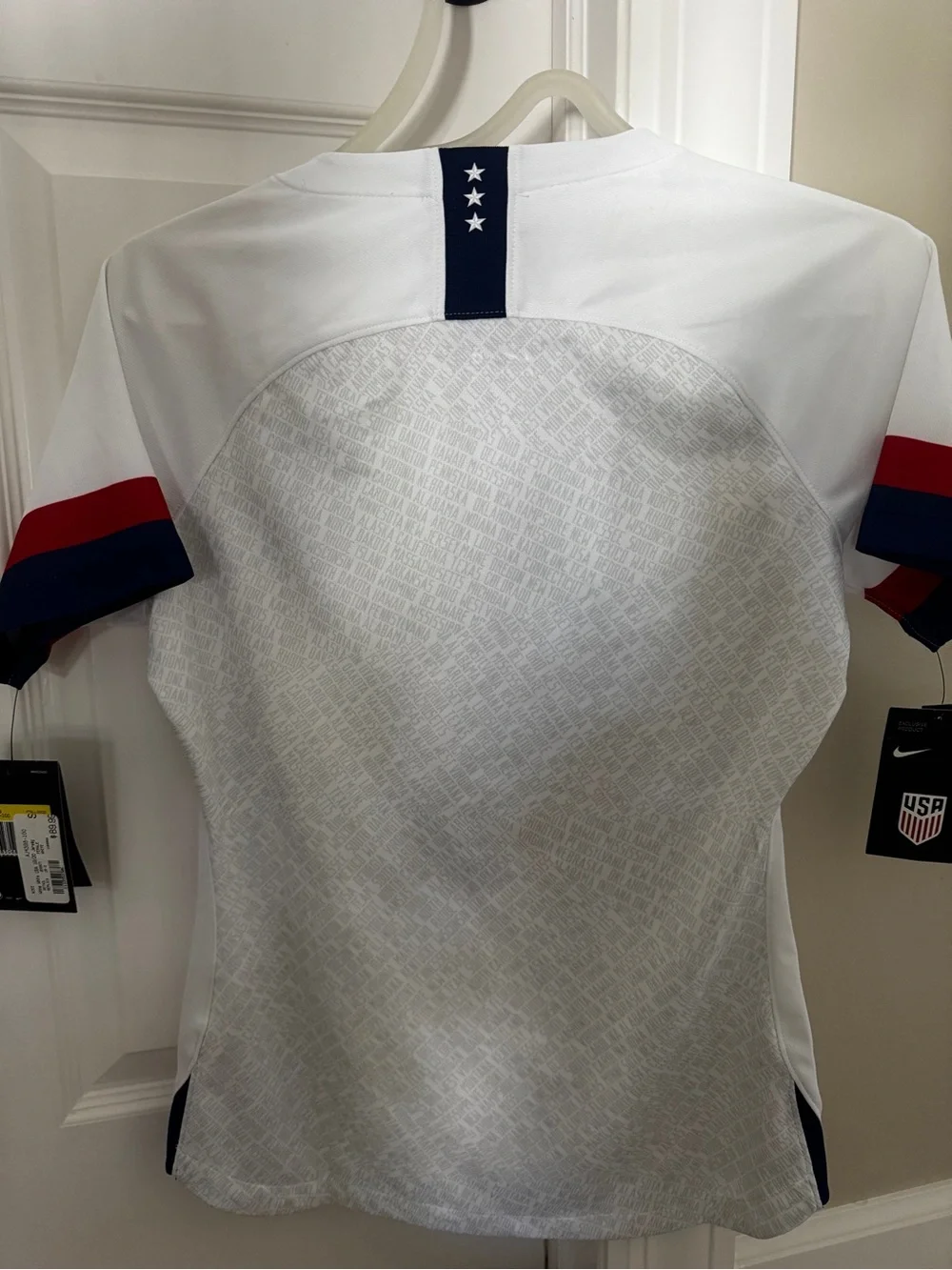 Nike White USA Women's Soccer Jersey with Red and Navy Accents